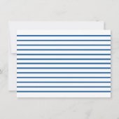 Maßgeschneiderte Polizeiwagen, Jungs blau und weiß Dankeskarte (Rückseite)