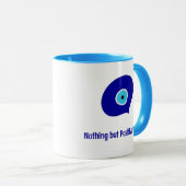 Maßgeschneiderte Positivfarben, blaues Böse, Augen Tasse (VorderseiteRechts)