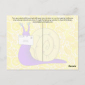 Maßgeschneiderte Postübergabeschnale - Postkarte (Rückseite)