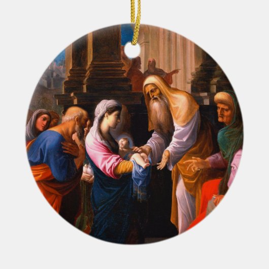 Maßgeschneiderte Präsentation unseres Herrn Keramik Ornament (Vorne)