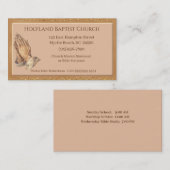 Maßgeschneiderte Praying Hands Church Business Car Visitenkarte (Vorne/Hinten)