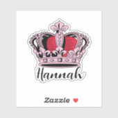 Maßgeschneiderte Prinzessin Queen Crown Aufkleber (Blatt)