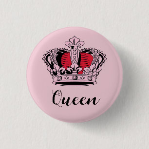 Maßgeschneiderte Prinzessin Queen Crown Button