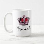 Maßgeschneiderte Prinzessin Queen Crown Kaffeetasse (Links)