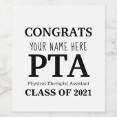 Maßgeschneiderte PTA Weinflaschen Etiketten (Einzelnes Label)