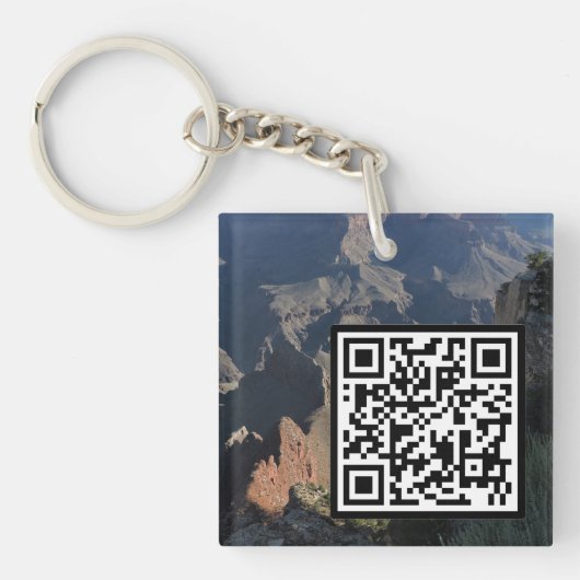 Maßgeschneiderte QR Code Grand Canyon Fotografie Schlüsselanhänger (Vorderseite)