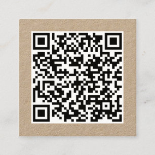 Maßgeschneiderte QR Code Langname Minimale Kraft Quadratische Visitenkarte