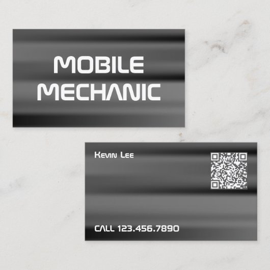 Maßgeschneiderte QR Mobile Mechanic Visitenkarte (Vorne/Hinten)
