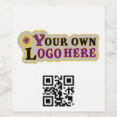 Maßgeschneiderte Qr und Logo Weinetikett (Einzelnes Label)