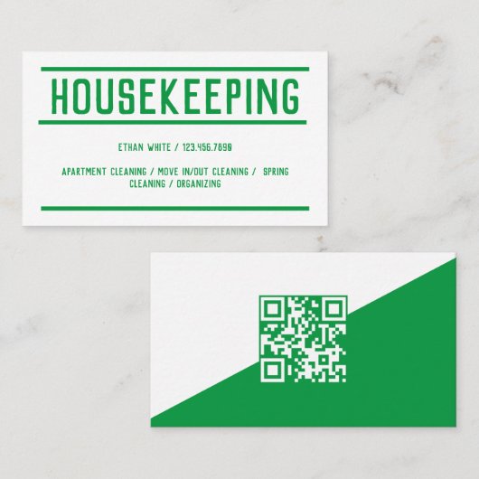 Maßgeschneiderte QR Visitenkarte (Vorne/Hinten)