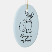 Maßgeschneiderte Rabbit-Gedenkschmuck Keramik Ornament (Rechts)