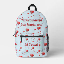 Maßgeschneiderte Rain Hearts Bedruckter Rucksack