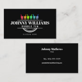 Maßgeschneiderte Rainbow Bubble Tee Business Cards Visitenkarte (Vorne/Hinten)