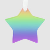 Maßgeschneiderte Rainbow Star Weihnachtsschmuck Ornament (Rückseite)