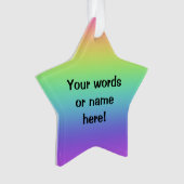 Maßgeschneiderte Rainbow Star Weihnachtsschmuck Ornament (Vorderseite)