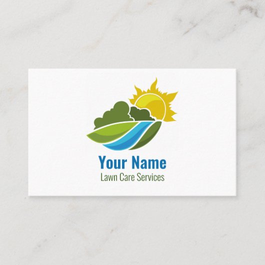 Maßgeschneiderte Rasenflächen Visitenkarte (Vorderseite)