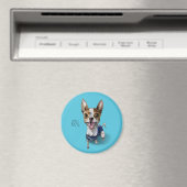 Maßgeschneiderte Rattenterrier-Dog Aquarellmalerei Magnet (In Situ (Geschirrspüler))