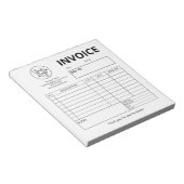 Maßgeschneiderte Rechnung für Hochzeitskuchen Notizblock (angewinkelt)