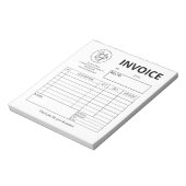 Maßgeschneiderte Rechnung für Hochzeitskuchen Notizblock (Rotiert)