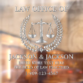 Maßgeschneiderte Rechtsanwaltskanzlei für Silber a Fensteraufkleber (Blatt 2)