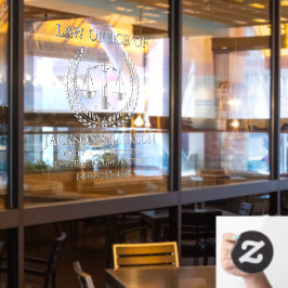 Maßgeschneiderte Rechtsanwaltskanzlei für Silber a Fensteraufkleber