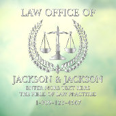 Maßgeschneiderte Rechtsanwaltskanzlei für Silber a Fensteraufkleber (Blatt 3)