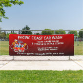 Maßgeschneiderte Red Car Wash Comical Toon Car gro Banner (InSitu)
