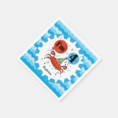 Maßgeschneiderte Red Crab 4. Geburtstagspapier Nap Serviette (Ecke)