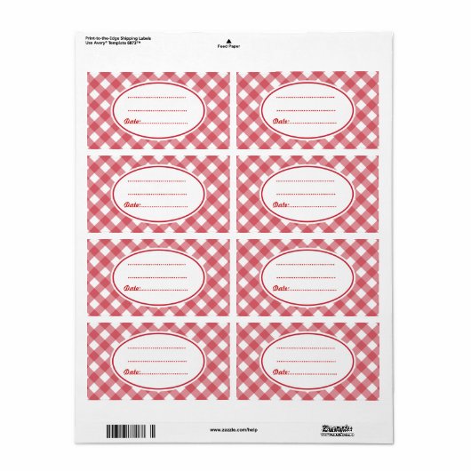 Maßgeschneiderte Red Kitchen Labels (Vorne)