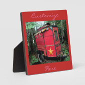 Maßgeschneiderte Red Sinti und Roma winzige Wohnwa Fotoplatte (Vorderseite)