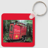 Maßgeschneiderte Red Sinti und Roma winzige Wohnwa Schlüsselanhänger (Rückseite)