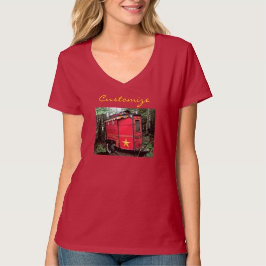 Maßgeschneiderte Red Sinti und Roma winzige Wohnwa T-Shirt (Vorderseite)