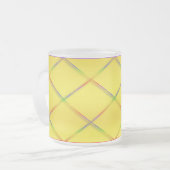Maßgeschneiderte Regenbogen-Trellis-Gelbe Tasse (Vorderseite Links)
