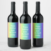 Maßgeschneiderte Regenbogenfarben Weinetikett (Flaschen)