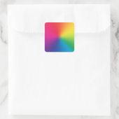 Maßgeschneiderte Regenbogenvorlage - Regenbogen Quadratischer Aufkleber (Tasche)