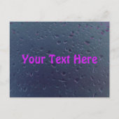 Maßgeschneiderte Regentropfen Postkarte (Vorderseite)