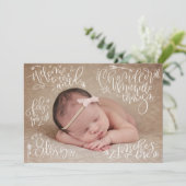 Maßgeschneiderte Reihenfolge - Geburtsankündigung Ankündigung (Stehend Vorderseite)