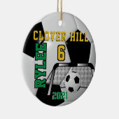 Maßgeschneiderte Reihenfolge - Schwarz-Weiß-Fußbal Keramik Ornament (Rechts)