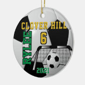 Maßgeschneiderte Reihenfolge - Schwarz-Weiß-Fußbal Keramik Ornament (Links)