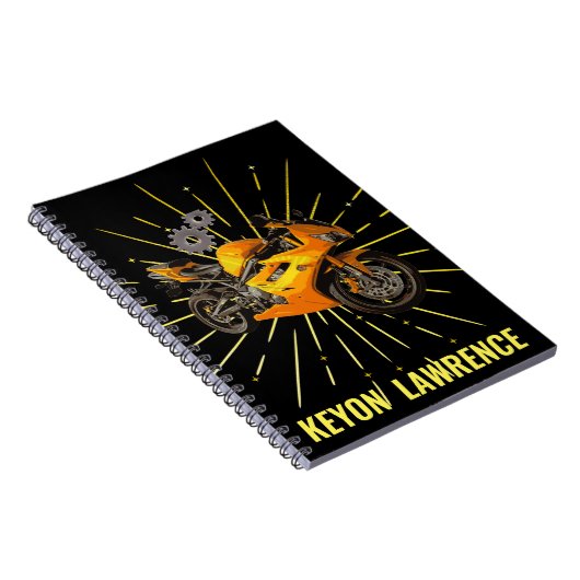 Maßgeschneiderte Rennfahrrad-Motorrad-Boys Zurück Notizblock (Rechte Seite)