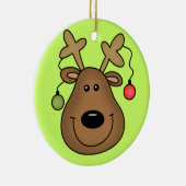 Maßgeschneiderte Rentierdekoration Keramikornament (Rechts)