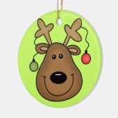 Maßgeschneiderte Rentierdekoration Keramikornament (Links)