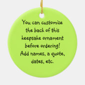 Maßgeschneiderte Rentierdekoration Keramikornament (Hinten)