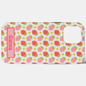Maßgeschneiderte Retro-Erdbeere und Daisy Case-Mate iPhone Hülle (Rückseite (Horizontal))