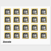 Maßgeschneiderte Retro Glamour Gold Foto Stickers (Blatt)