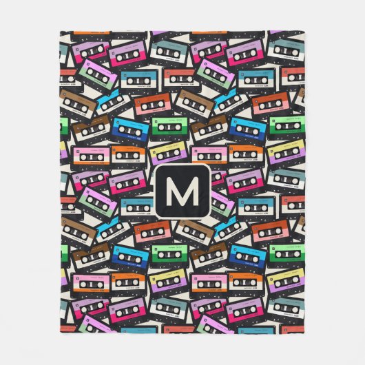 Maßgeschneiderte Retro-Ketten für Monogramm Fleecedecke (Vorderseite)