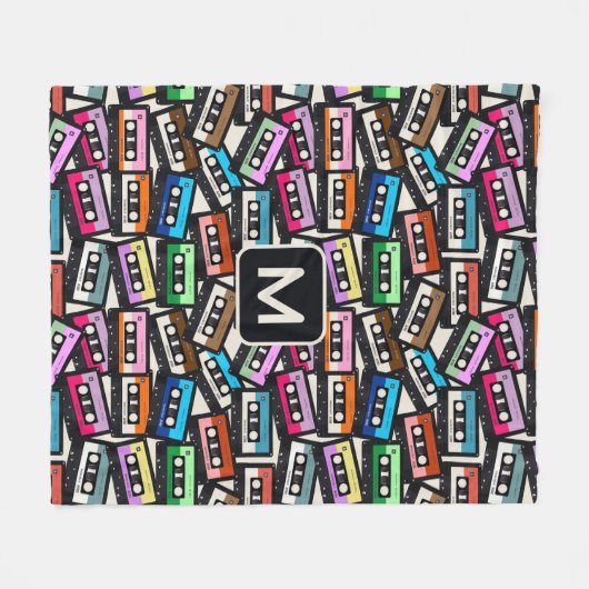 Maßgeschneiderte Retro-Ketten für Monogramm Fleecedecke (Vorderseite (Horizontal))