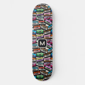 Maßgeschneiderte Retro-Ketten für Monogramm Skateboard (Vorderseite)