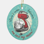 Maßgeschneiderte Retro-Ständer Mixer Backen Weihna Keramik Ornament (Links)