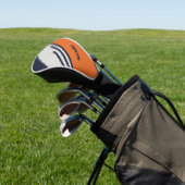 Maßgeschneiderte Retro-Streifen in blau Orange Golf Headcover (In SItu)